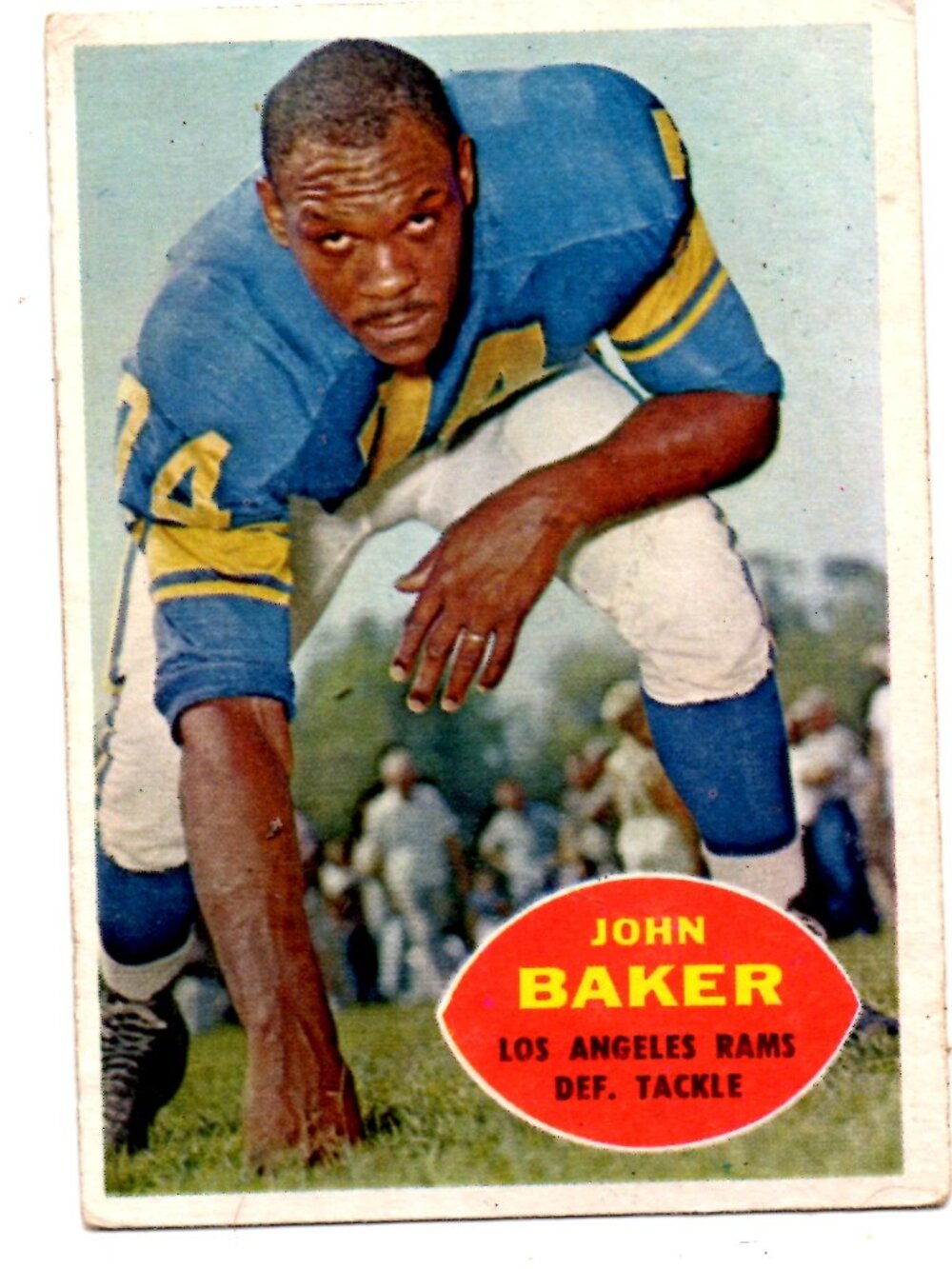 Vintage Sports Card - John Baker Los Angeles Rams Defensive Tackle Football Card